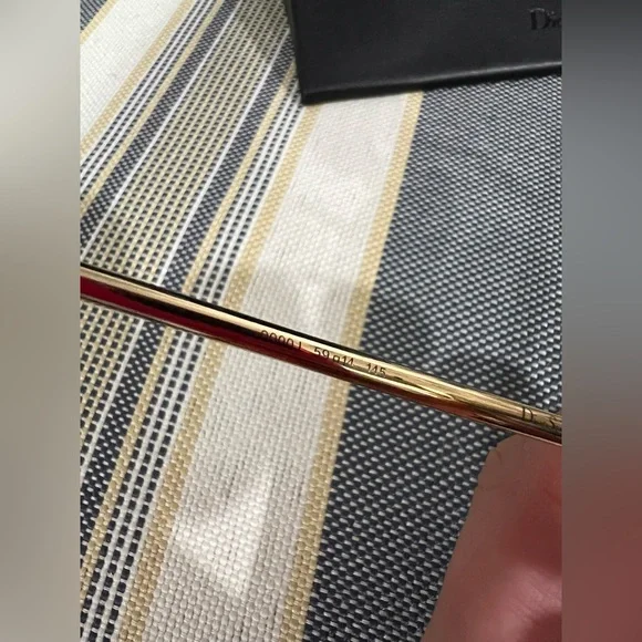 Dior Split Aviator Rose Gold Sunglasses - Picture 8 of 11